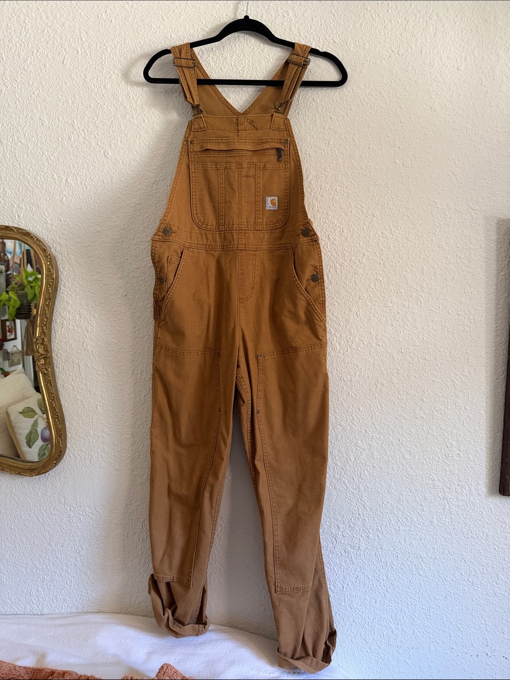 Carhartt Tan/Brown Duck Canvas Overalls